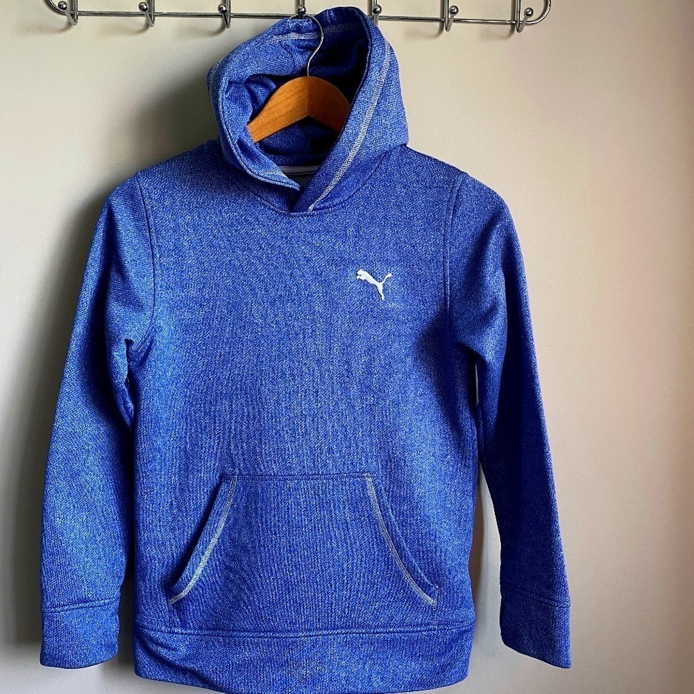 Puma‎ Women's Performance Athletic Hoodie Pullover Heather Blue